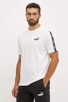 Хлопковая футболка Puma, белый