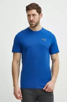 Хлопковая футболка Puma BETTER ESSENTIALS, темно-синий