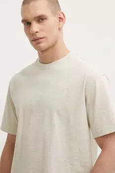 Хлопковая футболка Puma, бежевый