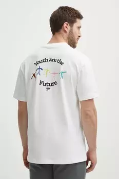 Хлопковая футболка Puma, бежевый