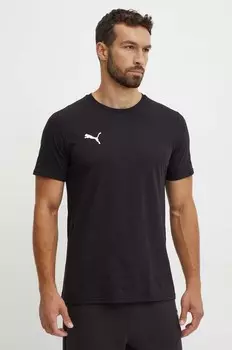 Хлопковая футболка Puma, черный