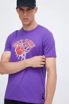 Хлопковая футболка Puma, фиолетовый