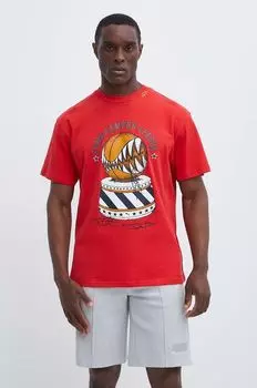 Хлопковая футболка Puma, красный