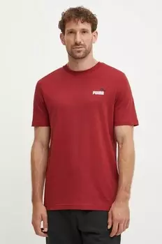 Хлопковая футболка Puma, красный