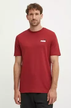 Хлопковая футболка Puma, красный