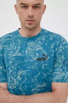 Хлопковая футболка Puma, синий