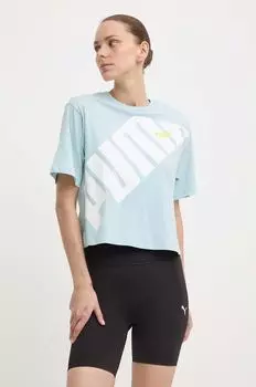 Хлопковая футболка Puma, синий