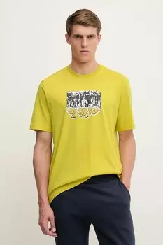 Хлопковая футболка Q12 TS Crowd Adidas Originals, желтый