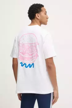 Хлопковая футболка Q12 TS STREET B adidas Originals, бежевый