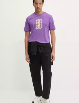 Хлопковая футболка Q12 TS STREET W adidas Originals, фиолетовый