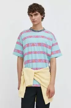 Хлопковая футболка Quiksilver, бирюзовый