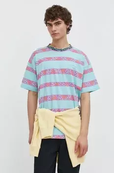 Хлопковая футболка Quiksilver, бирюзовый