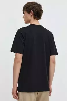 Хлопковая футболка Quiksilver, черный