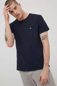 Хлопковая футболка Quiksilver, темно-синий