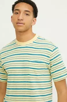 Хлопковая футболка Quiksilver, желтый