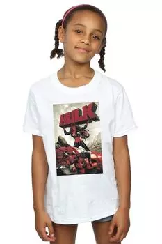 Хлопковая футболка Red Hulk Cover Marvel, белый