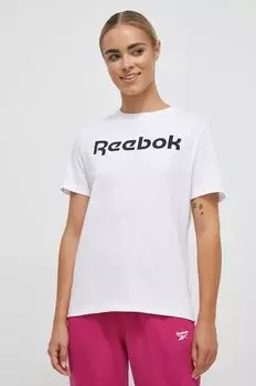 Хлопковая футболка Reebok, белый