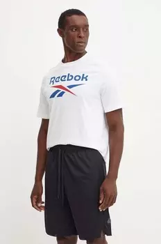 Хлопковая футболка Reebok, белый