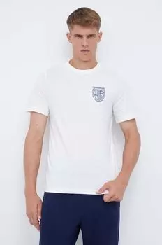 Хлопковая футболка Reebok, бежевый