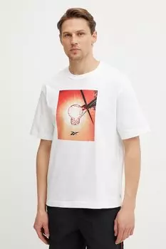 Хлопковая футболка Reebok Classic, белый