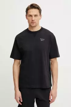 Хлопковая футболка Reebok Classic, черный