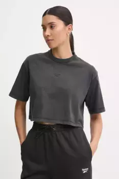 Хлопковая футболка Reebok Classic, черный