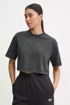 Хлопковая футболка Reebok Classic, черный