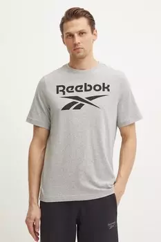 Хлопковая футболка Reebok Classic, серый