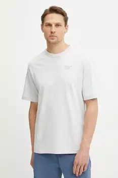 Хлопковая футболка Reebok Classic, серый