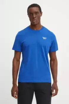 Хлопковая футболка Reebok, синий