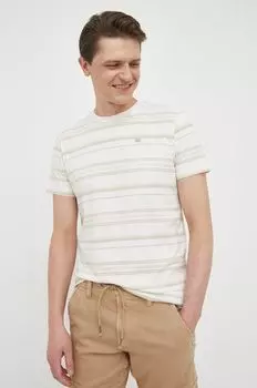 Хлопковая футболка Rick Pepe Jeans, бежевый