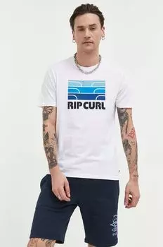 Хлопковая футболка Rip Curl, белый