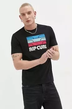 Хлопковая футболка Rip Curl, черный