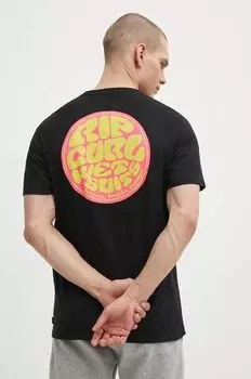 Хлопковая футболка Rip Curl, черный