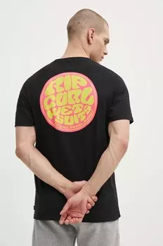 Хлопковая футболка Rip Curl, черный