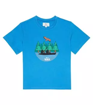 Хлопковая футболка Road Trip Woolrich, синий