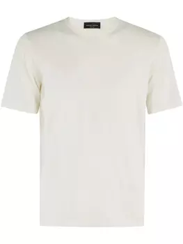 Хлопковая футболка Roberto Collina, белый