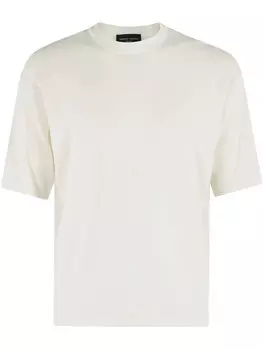 Хлопковая футболка Roberto Collina, белый