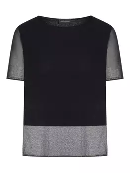 Хлопковая футболка Roberto Collina, черный