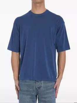 Хлопковая футболка Roberto Collina, синий