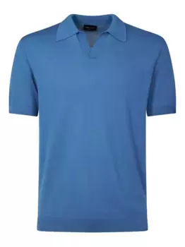 Хлопковая футболка Roberto Collina, синий