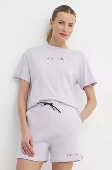 Хлопковая футболка Rossignol, фиолетовый