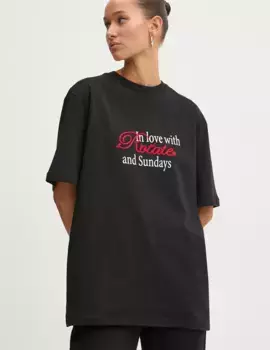 Хлопковая футболка Rotate, черный