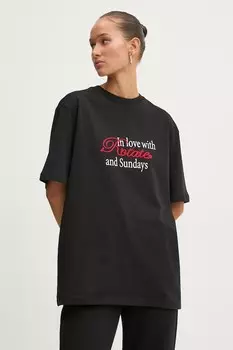 Хлопковая футболка Rotate, черный