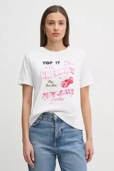 Хлопковая футболка Roxane Pepe Jeans, белый