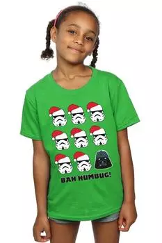 Хлопковая футболка «Рождественский обман» Star Wars, зеленый