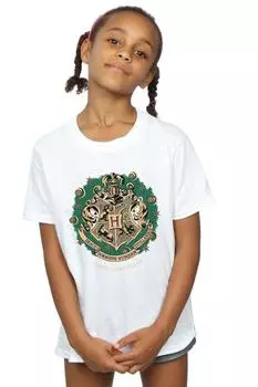 Хлопковая футболка «Рождественский венок» Harry Potter, белый