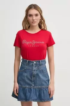 Хлопковая футболка RYLEIGH Pepe Jeans, красный