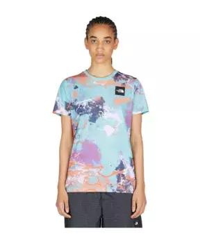 Хлопковая футболка с брызгами The North Face, синий