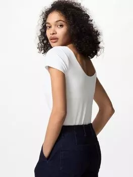 Хлопковая футболка с чашечками airism Uniqlo, белый